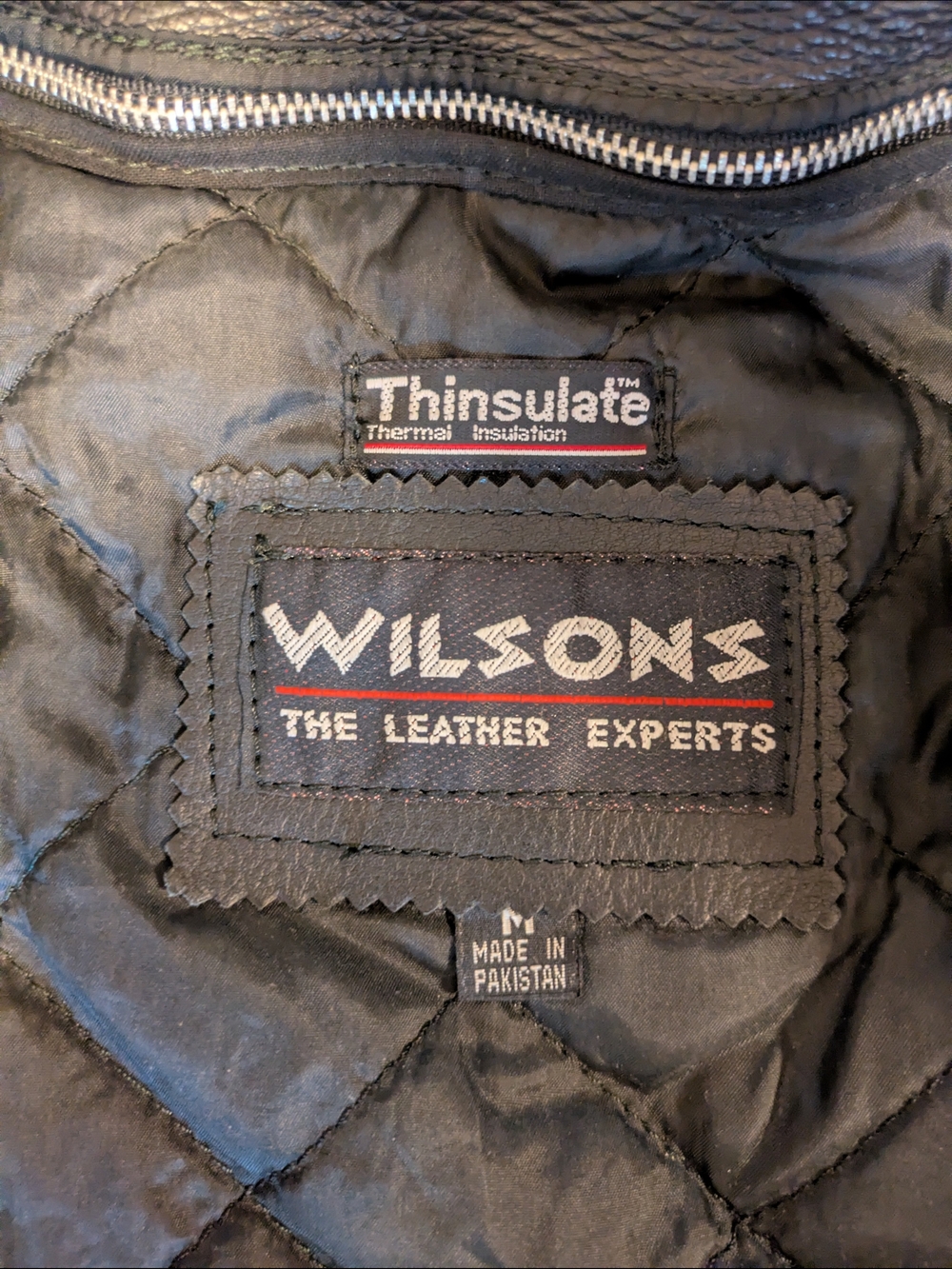 Black Leather Motorcycle Jacket - - Picture 6 of 14